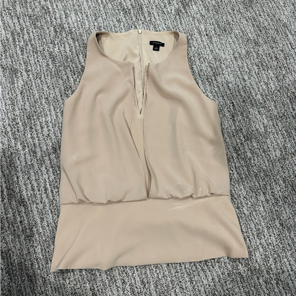 Tan sleeveless top - size 2